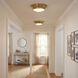 Transitional 2 Light 13 inch Natural Brass Flush Mount Ceiling Light
