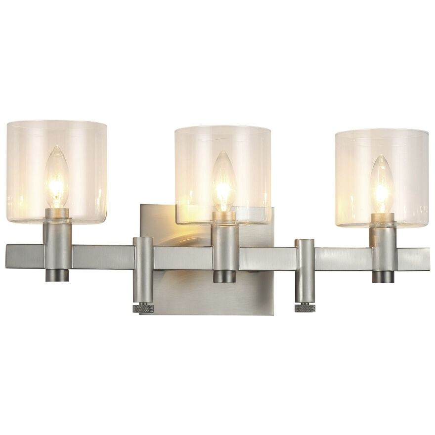 Decato 3 Light 21.25 inch Satin Nickel Vanity Light Wall Light