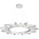 Rock Crystal LED Classic Silver Chandelier Ceiling Light, Radial Ring