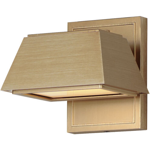 Mansard LED 6 inch Antique Brass Outdoor Wall Mount