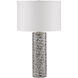 Charcoal 27.75 inch 150 watt Gray and White with Polished Nickel Table Lamp Portable Light