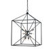 Donovan 12 Light 20 inch Polished Chrome and Black Pendant Ceiling Light
