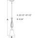 Monrovia LED 8.75 inch Brushed Nickel Mini Pendant Ceiling Light