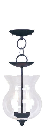 Heritage 2 Light 8 inch Black Convertible Mini Pendant/Ceiling Mount Ceiling Light