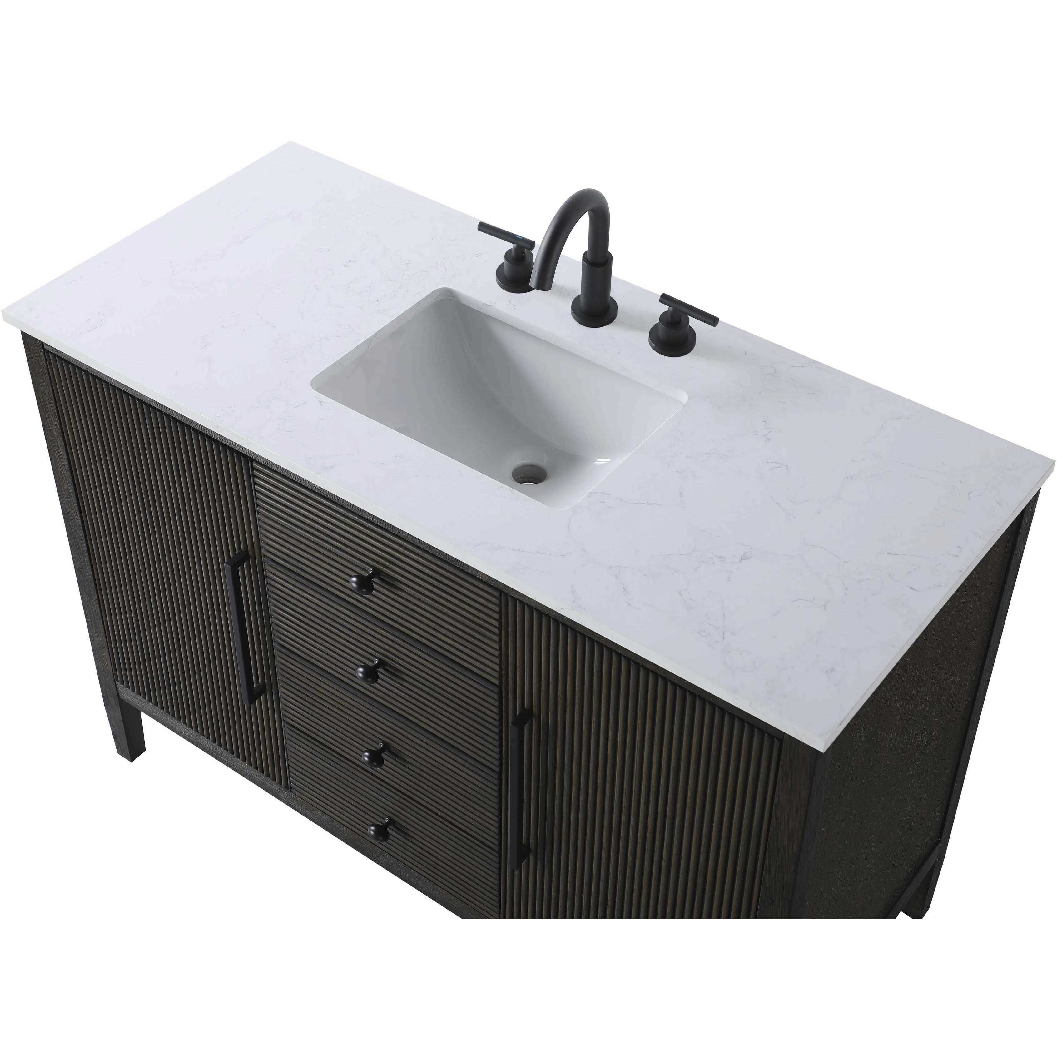 Blakely 48 X 34 inch Chocolate Oak Bathroom Vanity Cabinet