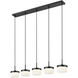 Renaud LED 46 inch Matte Black Linear Chandelier Ceiling Light