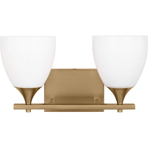Drew & Jonathan Toffino 2 Light 16 inch Satin Brass Wall Bath Fixture Wall Light