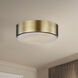 Blanco LED 7.88 inch Vintage Brass/Alabaster Flush Mount Ceiling Light