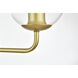 Genesis 4 Light 37 inch Brass Bath Sconce Wall Light