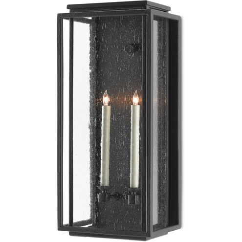 Wright 2 Light 27 inch Midnight Outdoor Wall Sconce, Medium