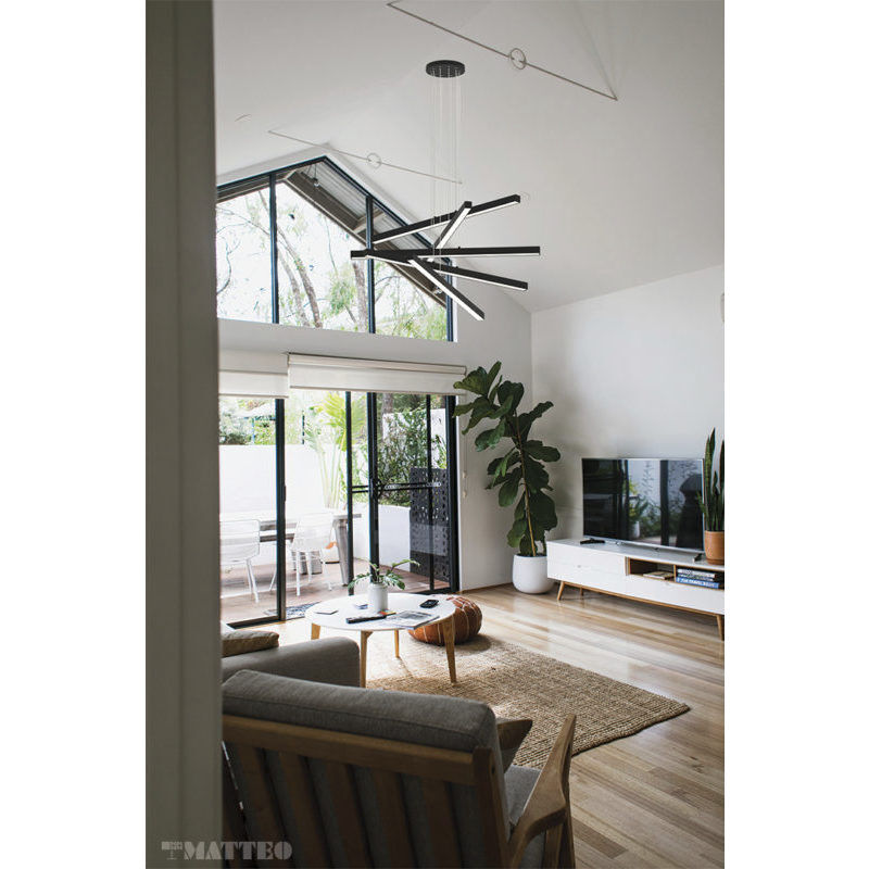 Presley LED 40.38 inch Matte Black Chandelier Ceiling Light