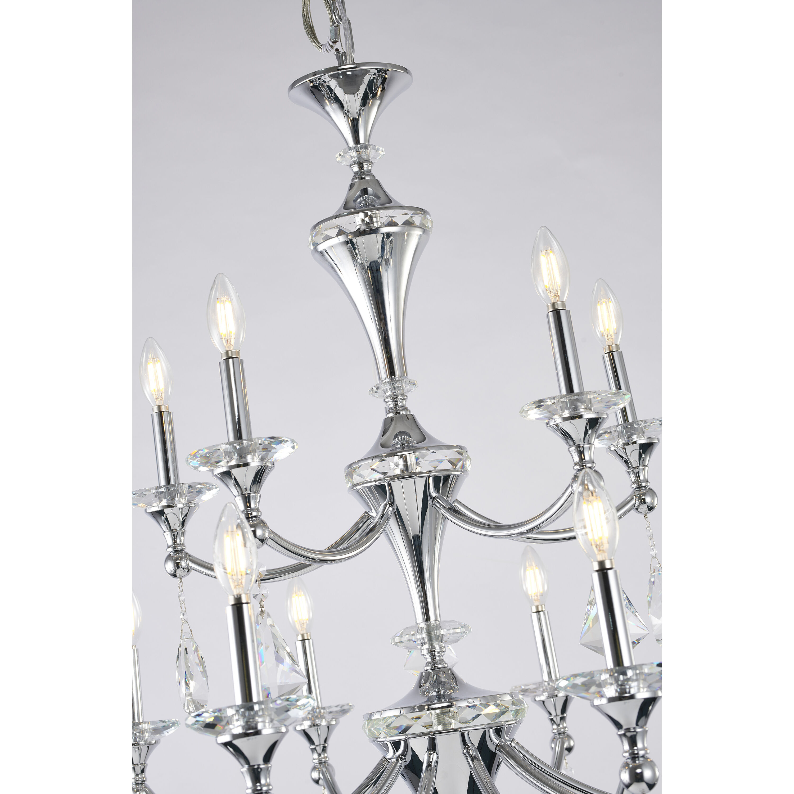 Canada 15 Light 36.5 inch Chrome Chandelier Ceiling Light