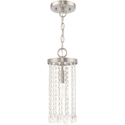 Elizabeth 1 Light 6 inch Brushed Nickel Mini Pendant Ceiling Light