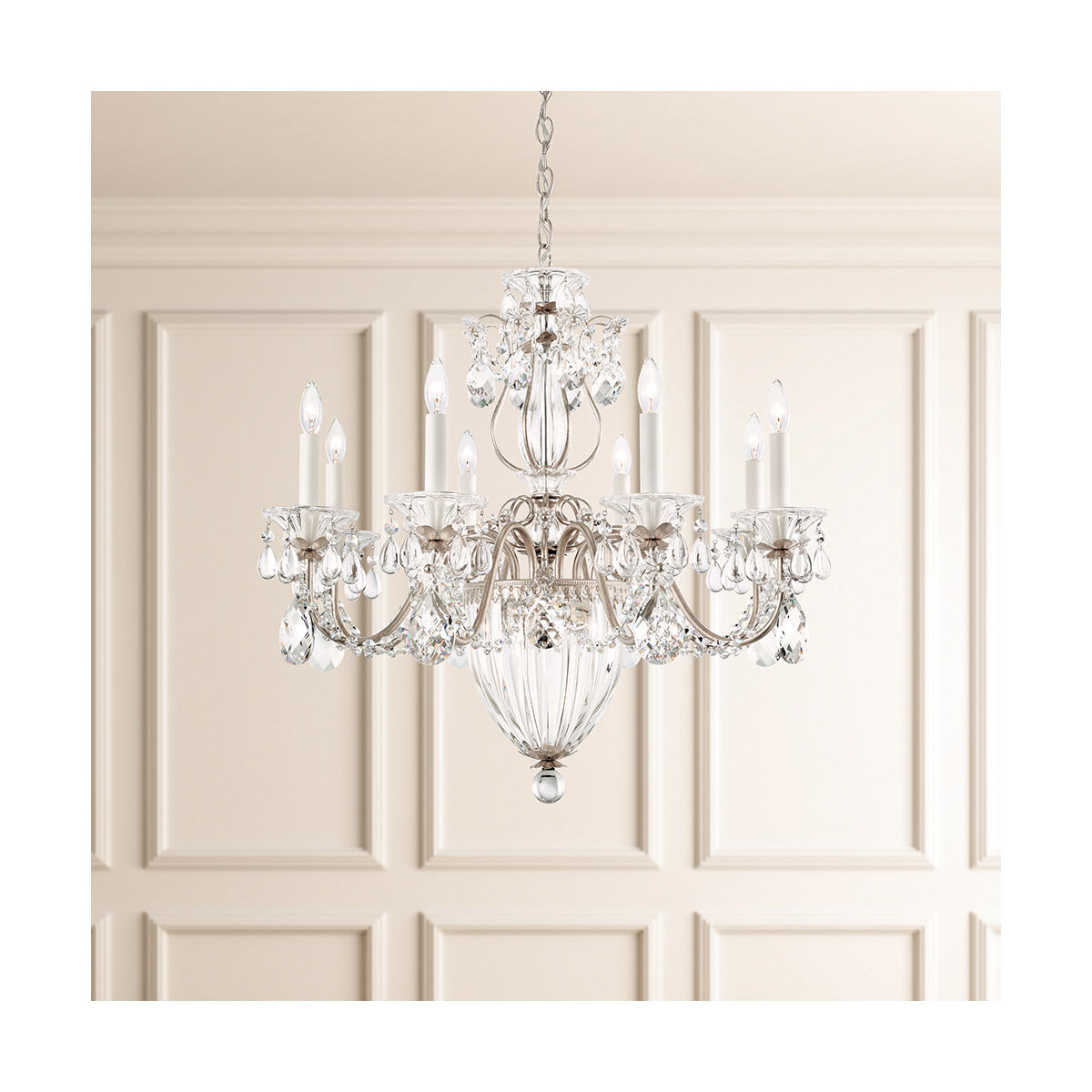 Bagatelle 11 Light 26.5 inch Antique Silver Chandelier Ceiling Light in Heritage