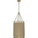 Windward Passage 4 Light 15 inch Soft Brass Pendant Ceiling Light