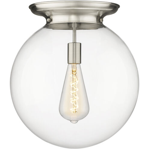 Beacon 1 Light 15.75 inch Satin Nickel Flush Mount Ceiling Light