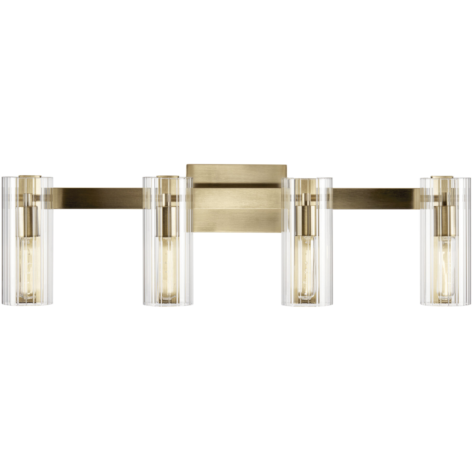 Jemsa 4 Light 32 inch Champagne Bronze Bath Bracket Wall Light, 4 Arm