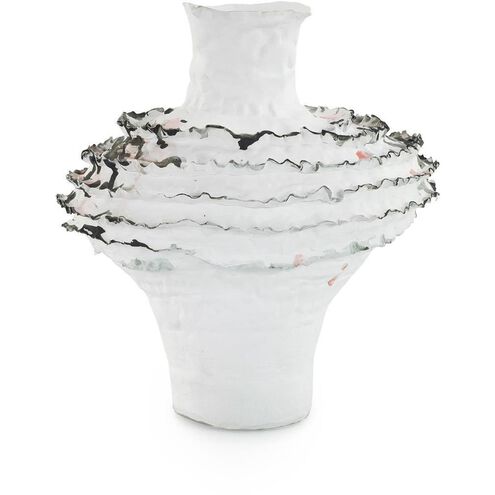 Ruffled Porcelain 15.75 X 12.75 inch Vase