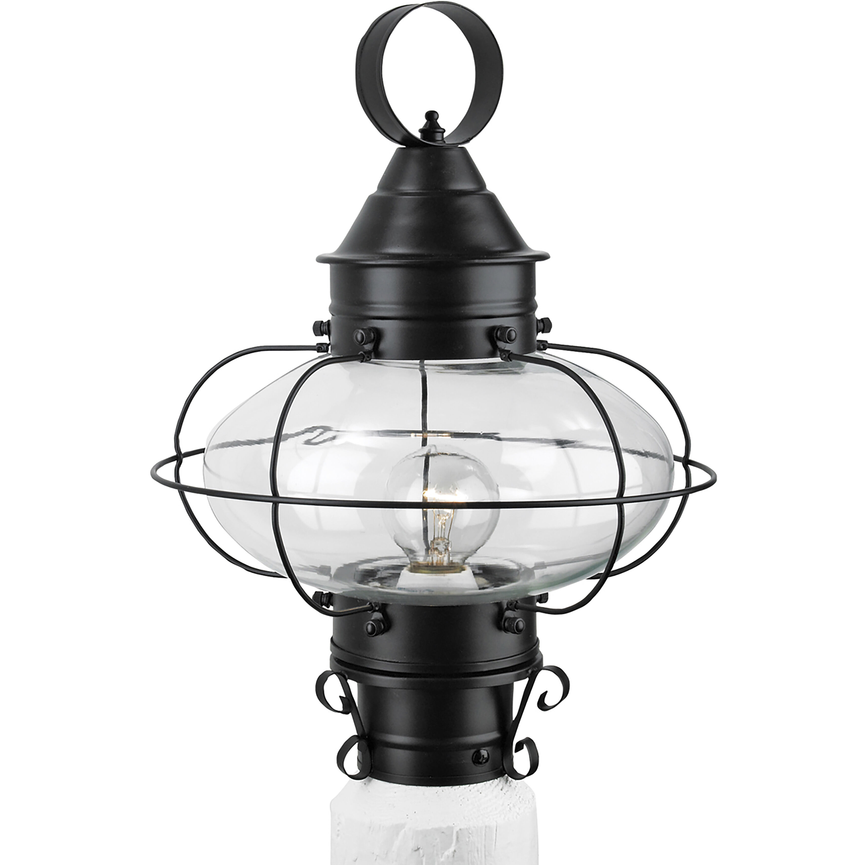 Cottage Onion 1 Light 14.63 inch Black Outdoor Post Light