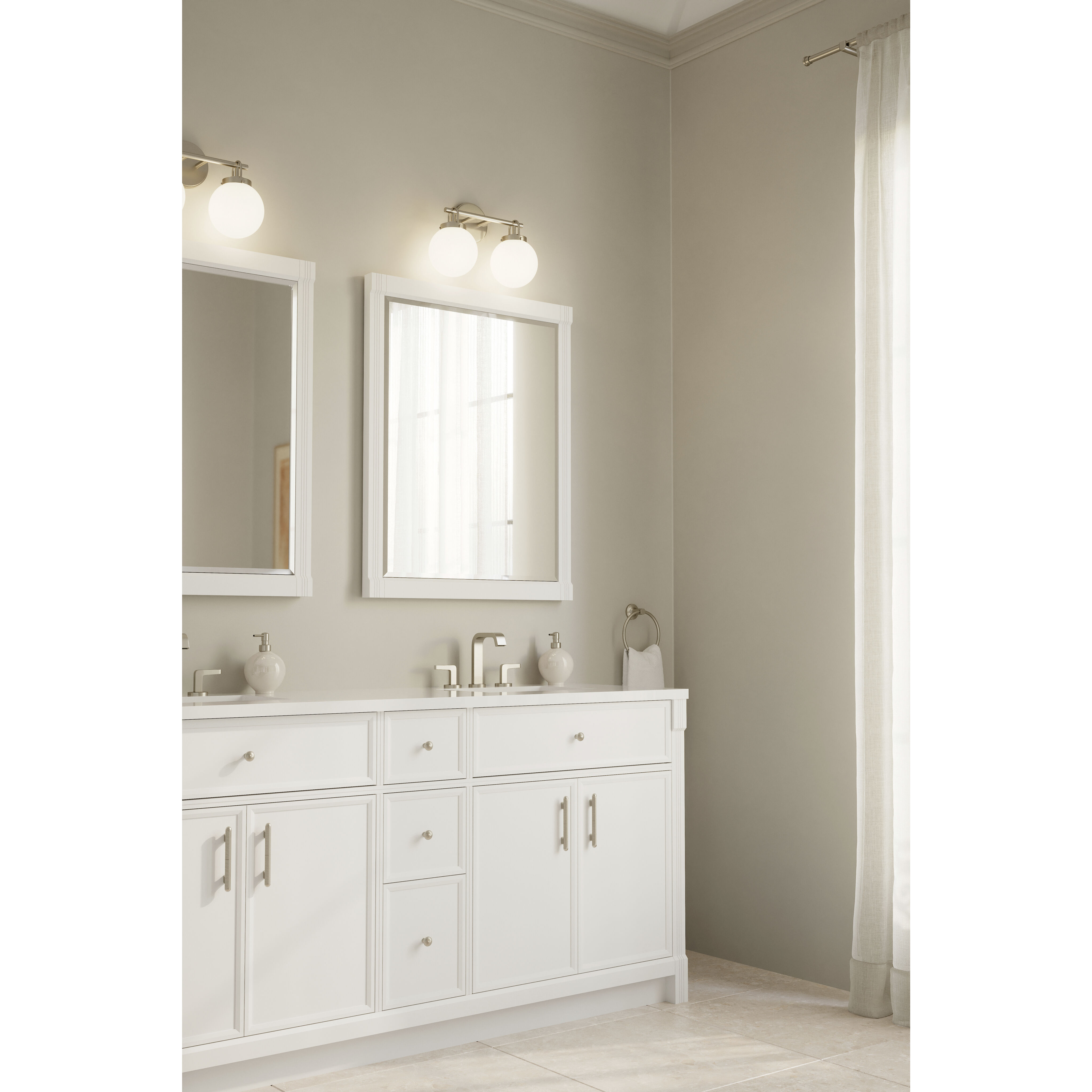 Ortesa 2 Light 15 inch Brushed Nickel Vanity Wall Light