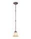 Brittany 1 Light 7 inch Deep Bronze Mini Pendant Ceiling Light