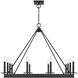 Boylston 12 Light 35 inch Matte Black Chandelier Ceiling Light, Lighting One