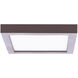 Square LED 5 inch Bronze Flush Mount Ceiling Light in 3000K