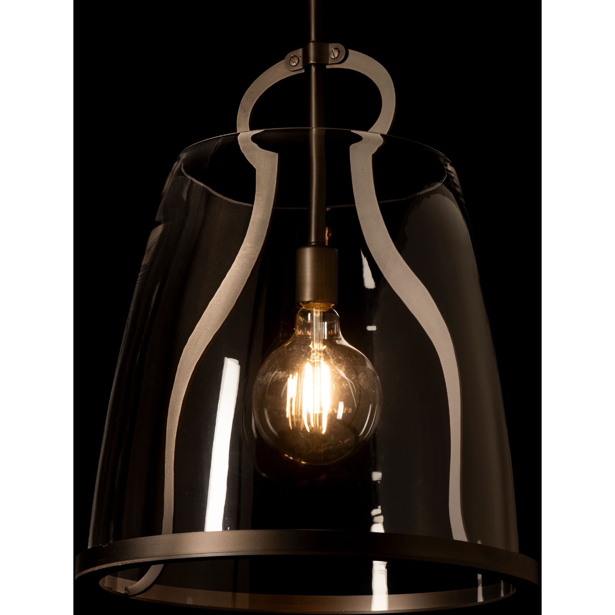 Caliper 1 Light 16.3 inch Dark Smoke Pendant Ceiling Light in Clear, Large