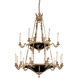 Jonathan 18 Light 34 inch Dore Gold with Black Accents Chandelier Ceiling Light