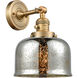 Franklin Restoration Large Bell LED 8 inch Brushed Brass Sconce Wall Light, Franklin Restoration