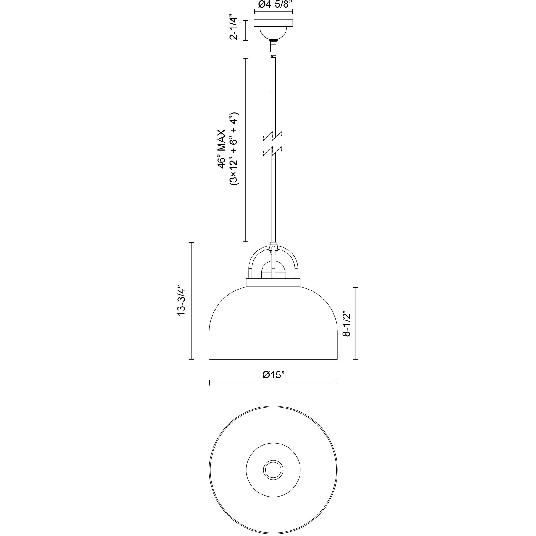 Alora Mood Lancaster Pendant Ceiling Light in Matte Black