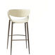 Luna 40.55 inch Light Beige and Walnut Bar Stool