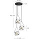 Aries LED 17.63 inch Brushed Gold Chandelier Ceiling Light