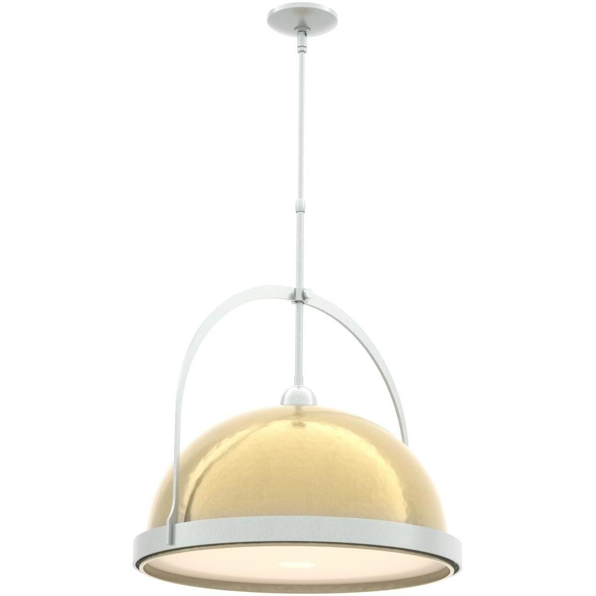 Atlas 1 Light 21.7 inch Vintage Platinum and Modern Brass Pendant Ceiling Light in Vintage Platinum/Modern Brass, Large