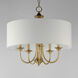 Bongo 5 Light 22 inch Natural Aged Brass Multi-Light Pendant Ceiling Light
