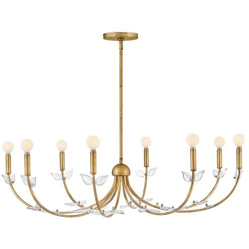 Aliso 8 Light 42 inch Distressed Brass Chandelier Ceiling Light