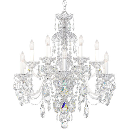 Sterling 12 Light 29 inch Polished Silver Chandelier Ceiling Light in Swarovski