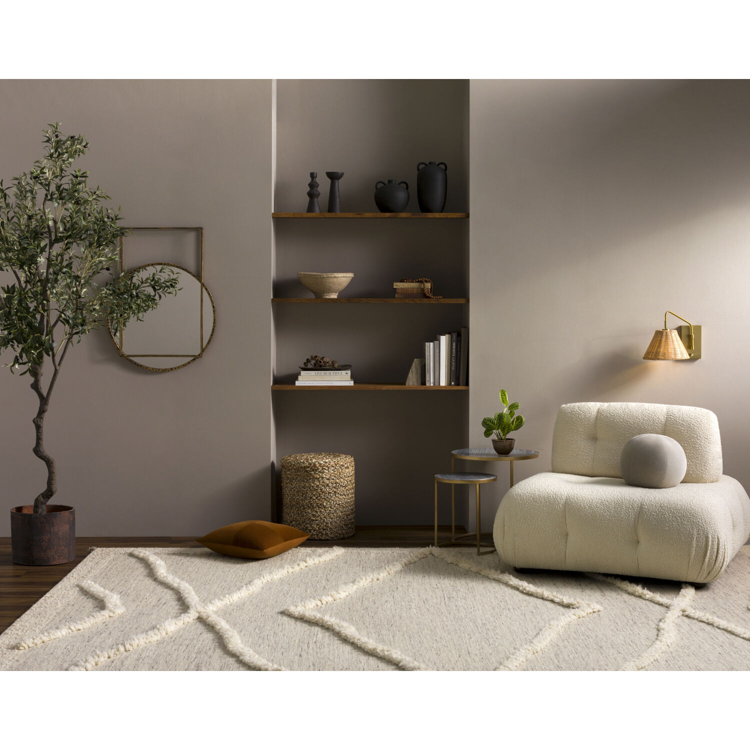 Tripoli 96 X 30 inch Beige Rug, Runner