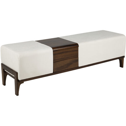 Noah 18 inch Medium Brown Ottoman
