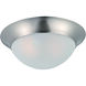 Essentials - 585x 1 Light 12 inch Satin Nickel Flush Mount Ceiling Light in Frosted