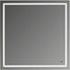 Track 36 X 36 inch Black LED Lighted Mirror, Vanita by Oxygen