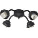 Universal LED Flat Black Fan Light Fitter, Shades Sold Separately