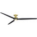 Spitfire LED Brushed Satin Brass Fan Light