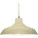 Radiance LED 15.5 inch Vanilla Gloss and Antique Brass Pendant Ceiling Light