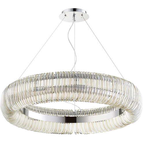 Beaming Around 10 Light 32 inch Chrome Pendant Ceiling Light