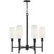 Fenwick 6 Light 28 inch Black Chandelier Ceiling Light