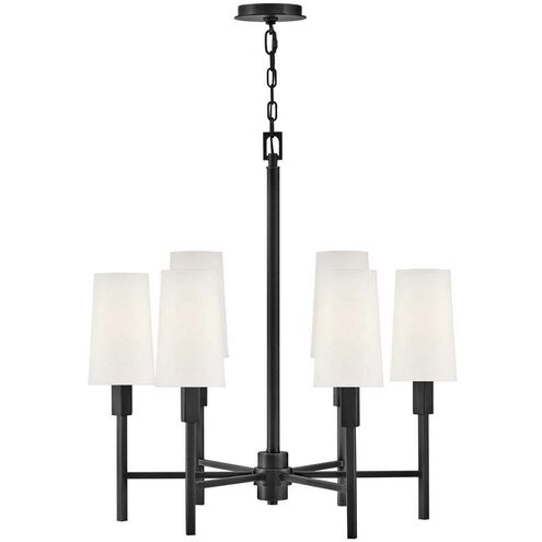 Fenwick 6 Light 28 inch Black Chandelier Ceiling Light