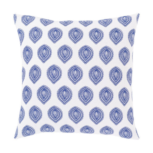 Global Blues 18 X 18 inch White/Dark Blue Pillow Kit, Square