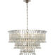 AERIN Rhine LED 34 inch Polished Nickel Three Tier Chandelier Ceiling Light