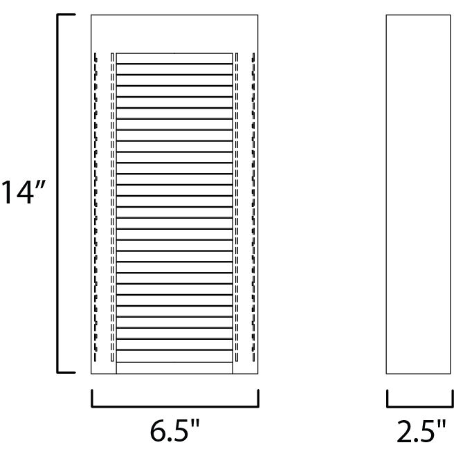 Alcove LED 14 inch Black and Gold Outdoor Wall Sconce